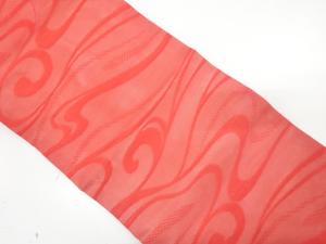 アンティーク　紗　流水模様織り出し名古屋帯（着用可）